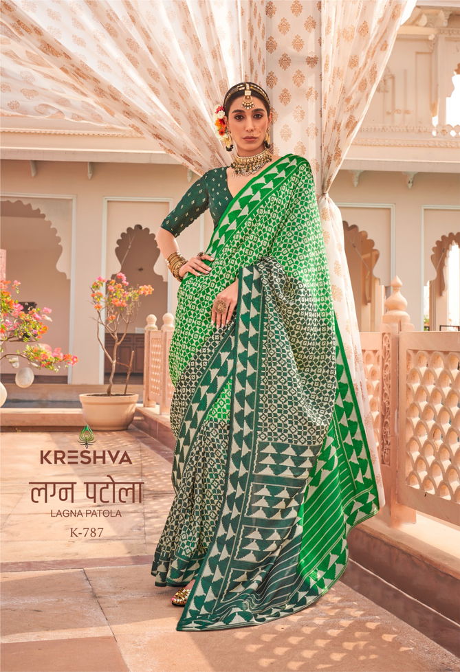 Lagna Patola By Kreshva Mercerized Sigma Silk Saree Wholesale In India